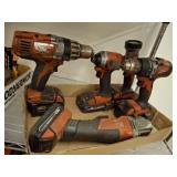 MILWAUKEE DRILLS, IMPACTS, SIDE GRINDER, AND