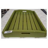 WOODEN PAINTED SERVING TRAY