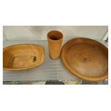 TERRACOTTA VASE, ROASTING PAN, PLANTER