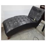 UPHOLSTERED LEATHER TYPE CHAISE 56X26