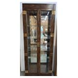 LIGHTED 2 DOOR CURIO CABINET