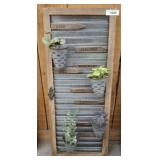 LOUVERED FAUX HERBS WALL DECOR14X36