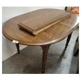 OAK DINING TABLE WITH TWO LEAVES, 60X38X30