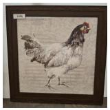 FRAMED ROOSTER PRINT22X22