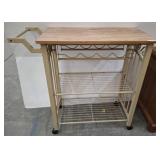METAL KITCHEN CART WITH SHELVES