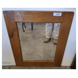 DECORATIVE WOOD FRAMED MIRROR 27X28