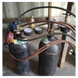 NITROGEN TANKS WITH AC GAUGES