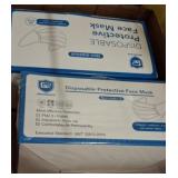 2 BOXES DISPOSABLE FACE MASKS