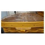 LONGABERGER DIVIDED SNACK TRAY BASKET