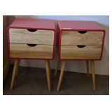PAIR OF MCM 2 DRAWER NIGHT STANDS