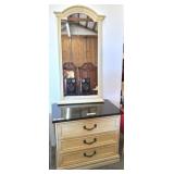 AMERICAN OF MARTINSVILLE MARBLE TOP CHEST 3 DRAWER