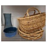 BASKETS, VASES, MISC