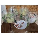 PAINTED GLASS STEMWARE