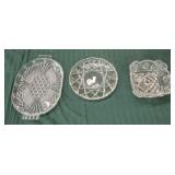 SHANNON CRYSTAL TRAY AND GLASS SERVING PCS
