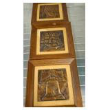 COPPER TONE FRAMED WALL ART