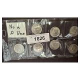 7 KENNEDY HALVES, DIFFERENT DATES