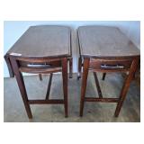 PAIR OF DROP LEAF END TABLES 30X25X24
