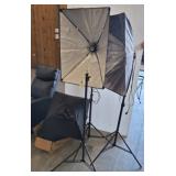 GROUP OF PHOTOGRAPHY LIGHTS AND STANDS, LINCO INC
