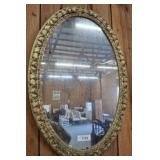 OVAL DECORATIVE MIRROR FRAMED