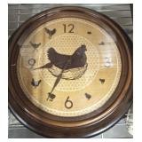 CHICKEN DECORATIVE CLOCK 14IN