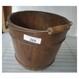 WOODEN WATER BUCKET