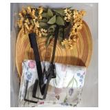 FALL AND FLOWER THEMED DCOR, PLACEMATS, MISC