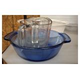 CASSEROLES, MEASURING CUPS, MISC