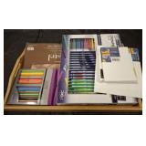 BAMBOO SERVING TRAY, ART SUPPLIES, MISC