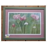 FRAMED AND MATTED TULIP PRINT, 27X20