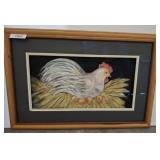 HEN ON NEST SIGNED PRINT 28X19