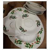 CHRISTMAS PLATTER, SAUCERS