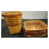 2 PC MATCHING LONGABERGER BASKETS