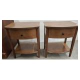 PAIR OF ONE DRAWER END TABLES
