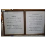 PAIR OF FRAMED HYMNS 20X24