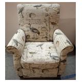 UPHOLSTERED SHORE BIRD RECLINER