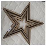 3 PC WOODEN STAR DECOR
