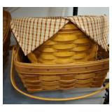 2 PC LONGABERGER BASKETS 1 WITH LINER