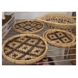 WOVEN STYLE GRASS BOWLS, MISC