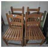 4 PC LADDER BACK SLAT BOTTOM KIDS CHAIRS