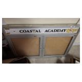 METAL BULLETIN BOARD WITH DOORS, 48X37