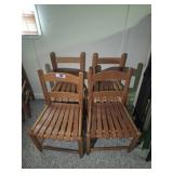 4 PC LADDER BACK SLAT BOTTOM KIDS CHAIRS