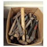 BOX OF ASSORTED HAMMERS