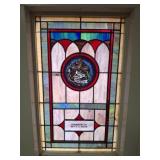 LEADED STAINED GLASS WINDOW * REMOVAL ON BUYER 27X