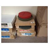 ASSORTED SIZED FLOOR CLEANING PADS