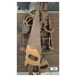 SAWS, CLAMP, SINGLE TREE, PULLEY