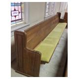 11FT UPHOLSTERED CHURCH PEW