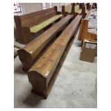 WOODEN PINE CHURCH PEW 16FT FIRST PEW IN PICTURE
