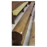 WOODEN PINE CHURCH PEW 14FT