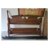 QUEEN OR FULL SIZE BED, HEAD BOARD AND FOOT, WITH