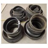 ASSORTED RUBBER PIPE CONNECTORS